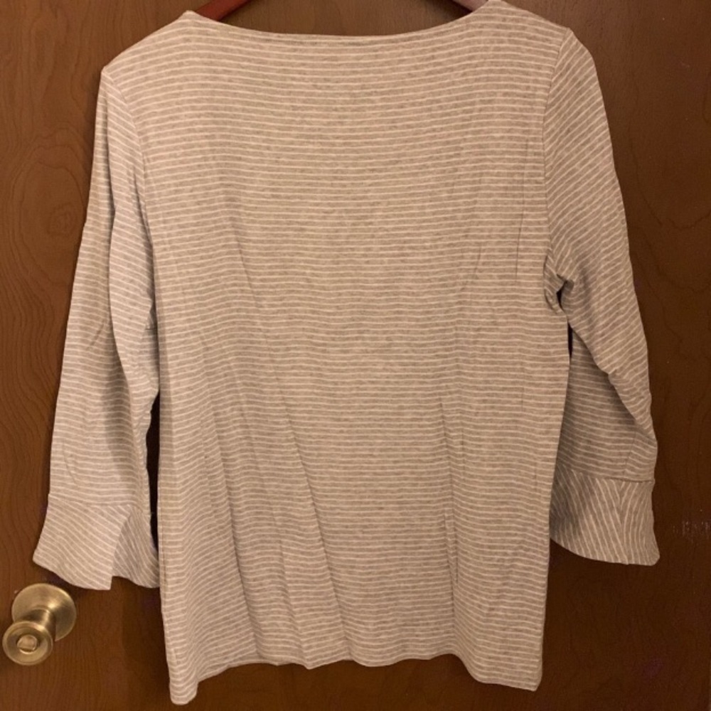 LRL Striped Ruffle Sleeve Top - Picture 4 of 4